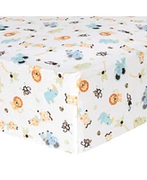 Trend Lab Jungle Friends Deluxe Flannel Fitted Crib Sheet