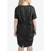 See Rose Go Plus Polka Dot Dress