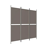 vidaXL 3-Panel Room Divider Anthracite 59.1"x86.6" Fabric