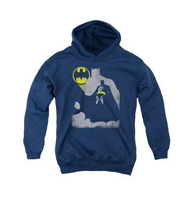 Batman Boys Youth Bat Knockout Pull Over Hoodie / Hooded Sweatshirt