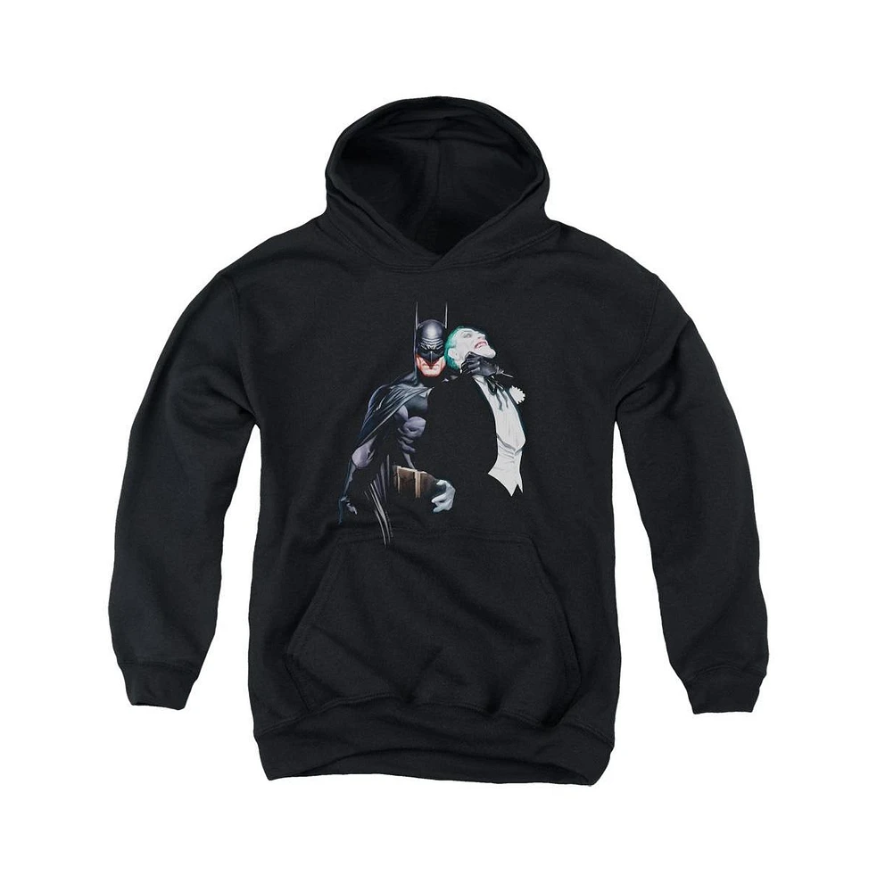 Batman Boys Youth Joker Choke Pull Over Hoodie / Hooded Sweatshirt