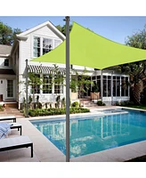 Rectangle Sun Shade Sail Canopy Awning 8Ft Detachable Pole Kit Outdoor