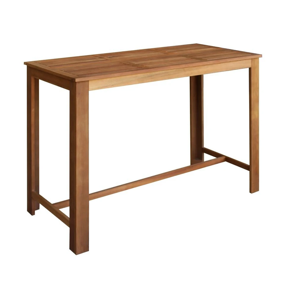 Bar Table Solid Acacia Wood 59.1"x27.6"x41.3"