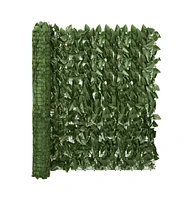 vidaXL Balcony Screen with Dark Green Leaves 118.1"x39.4"