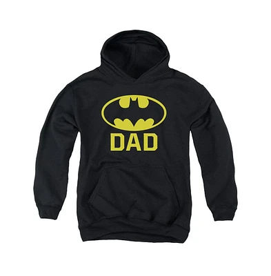 Batman Boys Youth Bat Dad Pull Over Hoodie / Hooded Sweatshirt