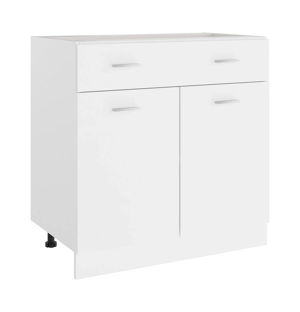 vidaXL Drawer Bottom Cabinet White 31.5"x18.1"x32.1" Engineered Wood