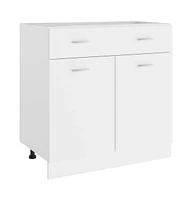 vidaXL Drawer Bottom Cabinet White 31.5"x18.1"x32.1" Engineered Wood