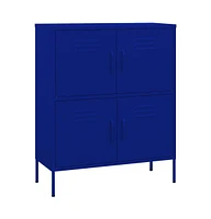 vidaXL Storage Cabinet Navy Blue 31.5"x13.8"x40" Steel