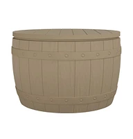 vidaXL 3-in-1 Patio Storage Box Light Brown Polypropylene