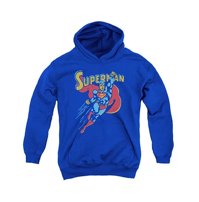 Superman Boys Youth Life Like Action Pull Over Hoodie / Hooded Sweatshirt