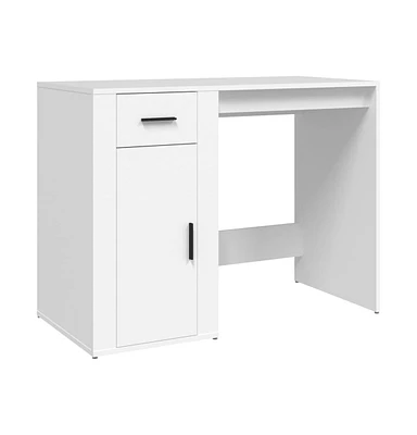 vidaXL Desk White 39.4"x19.3"x29.5" Engineered Wood