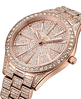 Jbw Women's Cristal Diamond (1/8 ct.t.w.) 18k rose Gold Plated Stainless Steel Watch