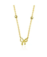 GiGiGirl Kids 14k Yellow Gold Plated Ribbon Necklace