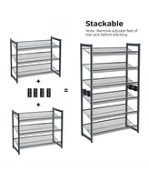 Slickblue 3-tier Shoe Racks For Closet, Set Of 2, Metal Mesh