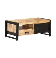 vidaXL Coffee Table 39.4"x19.7"x15.7" Rough Mango Wood