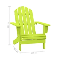 vidaXL Patio Adirondack Chair Solid Fir Wood Green