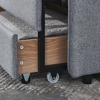 Upholstered Daybed with Trundle and Storage_Drawers