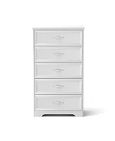 Simplie Fun 5 Tier Bedroom Chest Of Drawers - White, 25.2 L X 15.8 W X 43.5 H