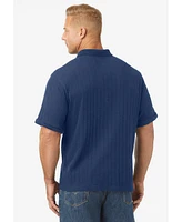 KingSize Big & Tall 1/4 Zip Drop Needle Polo