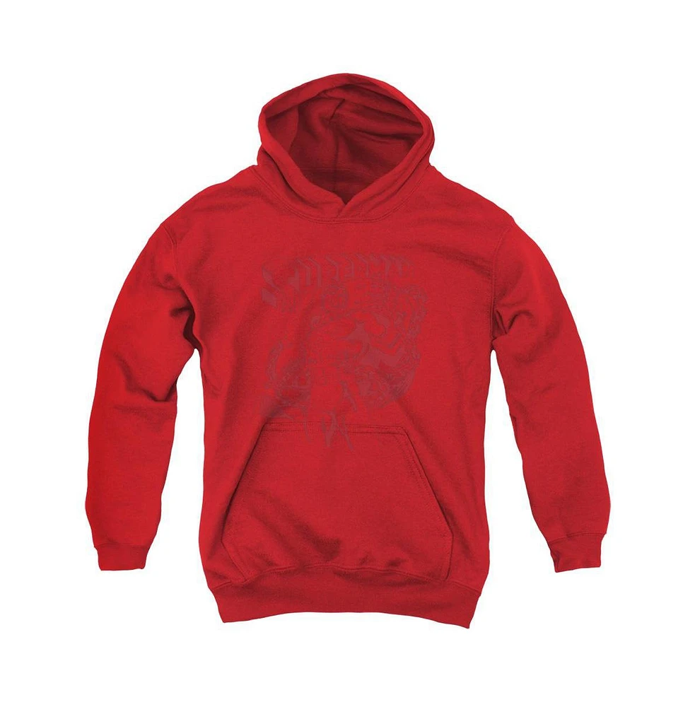 Superman Boys Youth Code Red Pull Over Hoodie / Hooded Sweatshirt