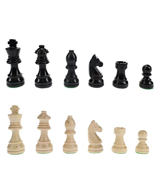 We Games Black Stained Wood Staunton Weighted Chess Pieces, 3 in. King