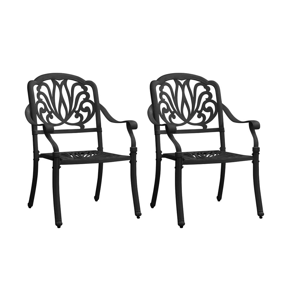 vidaXL Patio Chairs 2 pcs Cast Aluminum