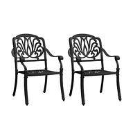 vidaXL Patio Chairs 2 pcs Cast Aluminum