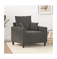 vidaXL Sofa Chair Dark Gray 23.6" Velvet