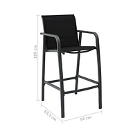 vidaXL Patio Bar Chairs pcs Textilene