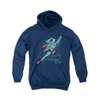 Superman Boys Youth Frequent Flyer Pull Over Hoodie / Hooded Sweatshirt