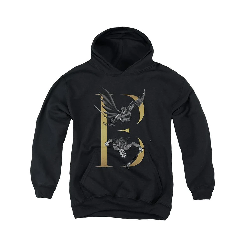 Batman Boys Youth B Pull Over Hoodie / Hooded Sweatshirt