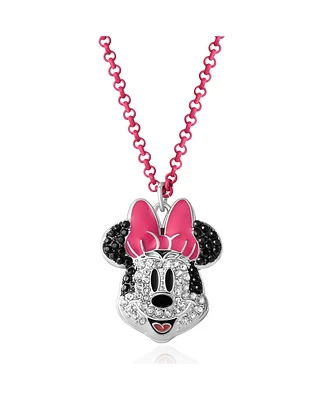 Disney Minnie Mouse Pave Pink Necklace