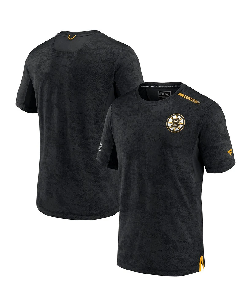 Fanatics Men's Black Boston Bruins Authentic Pro Rink Premium Camo T-Shirt