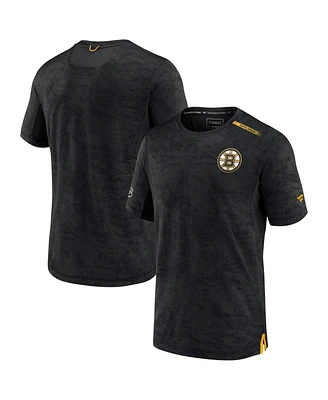 Fanatics Men's Black Boston Bruins Authentic Pro Rink Premium Camo T-Shirt