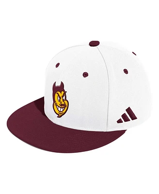 Adidas Men's White Arizona State Sun Devils On-Field Baseball Fitted Hat