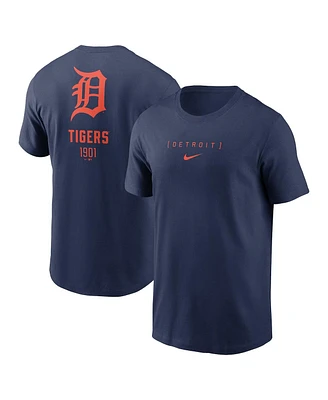 Nike Men's Navy Detroit Tigers Large Logo Back Stack T-Shirt