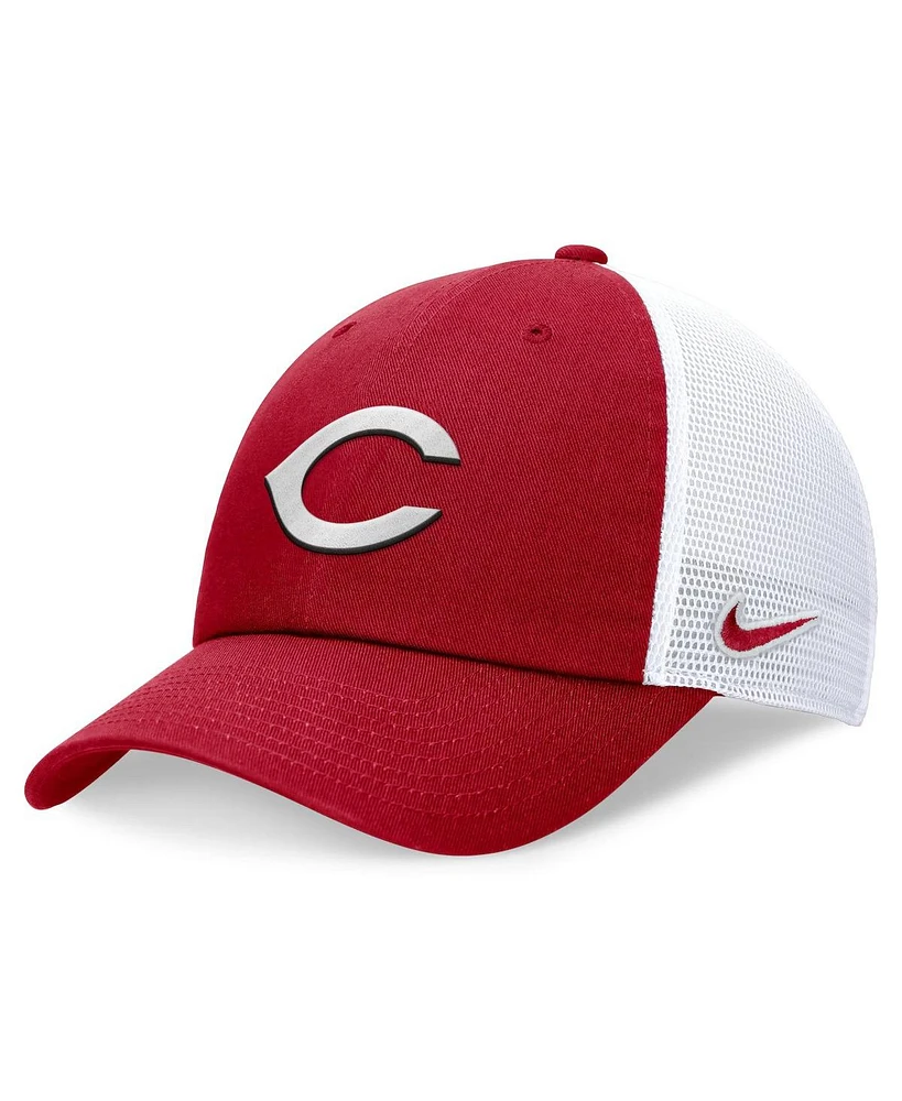 Nike Men's Red Cincinnati Reds Evergreen Club Trucker Adjustable Hat