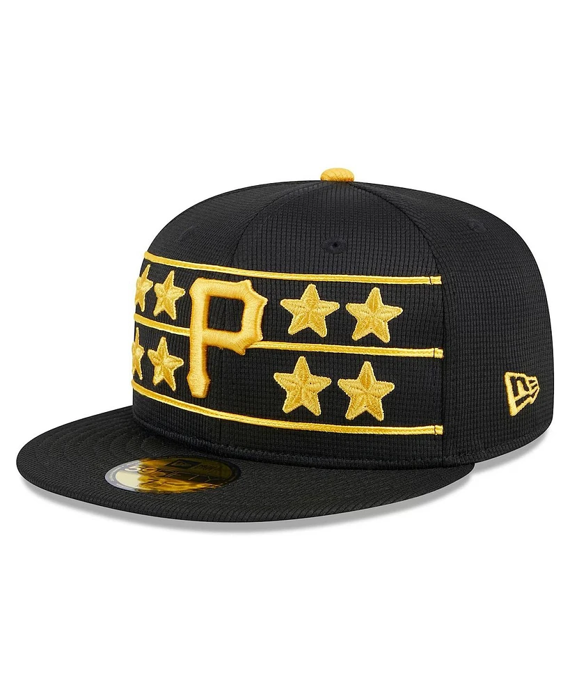 New Era Men's Black Pittsburgh Pirates 2024 Batting Practice 59FIFTY Fitted Hat