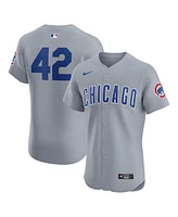 Nike Men's Gray Chicago Cubs Road 2024 Jackie Robinson Day Elite Jersey