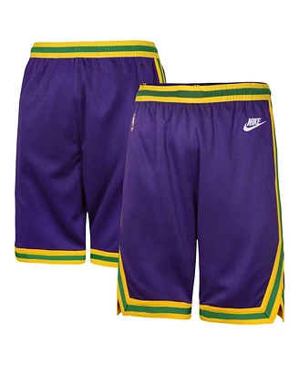 Nike Nba Big Boys and Girls Purple Utah Jazz Classic Edition Swingman Shorts