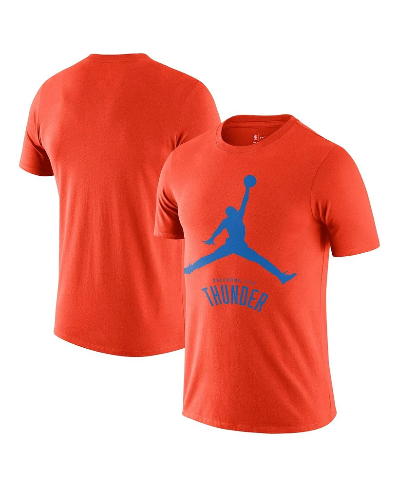 Nike Men's Orange Oklahoma City Thunder Essential Jumpman T-Shirt