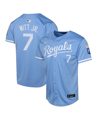 Nike Big Boys and Girls Bobby Witt Light Blue Kansas City Royals Alternate Limited Player Jersey