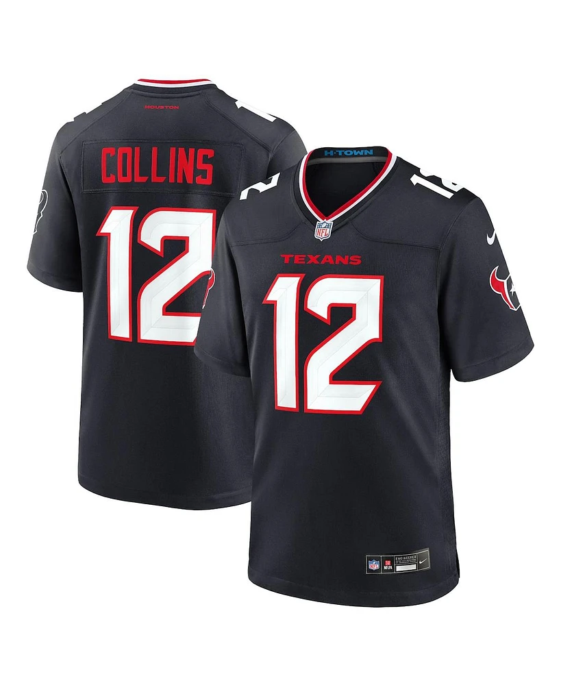 Nike Men's Nico Collins Navy Houston Texans Game Jersey