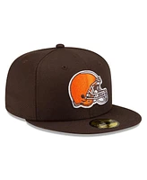 New Era Men's Brown Cleveland Browns Basic 59FIFTY Fitted Hat