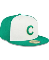 New Era Men's White/Green Chicago Cubs 2024 St. Patrick's Day 59FIFTY Fitted Hat