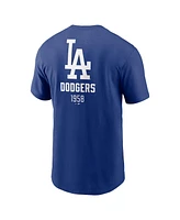 Nike Men's Royal Los Angeles Dodgers Large Logo Back Stack T-Shirt