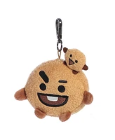 Aurora Mini Shooky Keychain BT21 Lovable Plush Toy Brown 4"