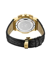 Jbw Men's 10 Yr Anniversary Saxon Diamond (1/6 ct.t.w.) & 18K Gold Plated Watch