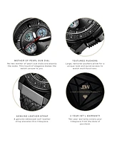 Jbw Men's Saxon Diamond (1/6 ct.t.w.) Black Ion-Plated Stainless Steel Watch