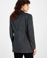 Bar Iii Women's Knit-Jacquard Open-Front Long-Sleeve Blazer, Created for Macy's